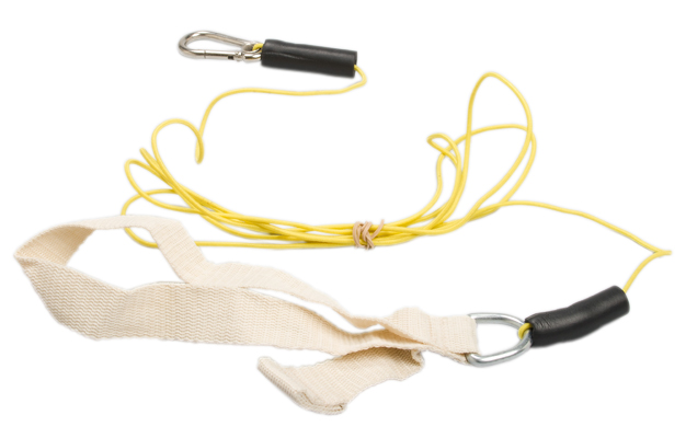 [10-5810] CanDo exercise bungee cord with attachments, 4', Tan - xx-light
