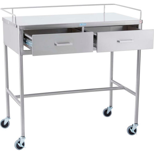 [0317856000] Blickman Industries Crescent Work Table, 36"W x 34"H x 20"D, H-Brace