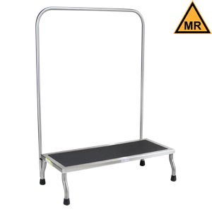 [1017761100] Blickman Industries Kent Foot Stool, 30"W x 8"H x 12"D, Handrail, MRI Safe