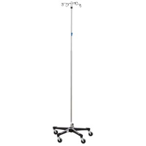 [0517794400] Blickman Industries IV Stand, 4 Hook w/Thumb Operated Slide Lock w/5 Leg Base