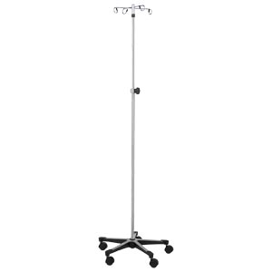 [0561315400] Blickman Industries IV Stand, 4 Hook, Tru Loc Mechanism, 5 Leg, Cast Aluminum Base