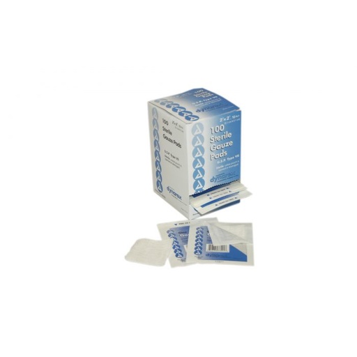 [3-102] First Aid Only 2 inch x 2 inch Sterile Gauze Pad, 100/Box